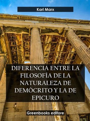 cover image of Diferencia entre la filosofía de la naturaleza de Demócrito y la de Epicuro